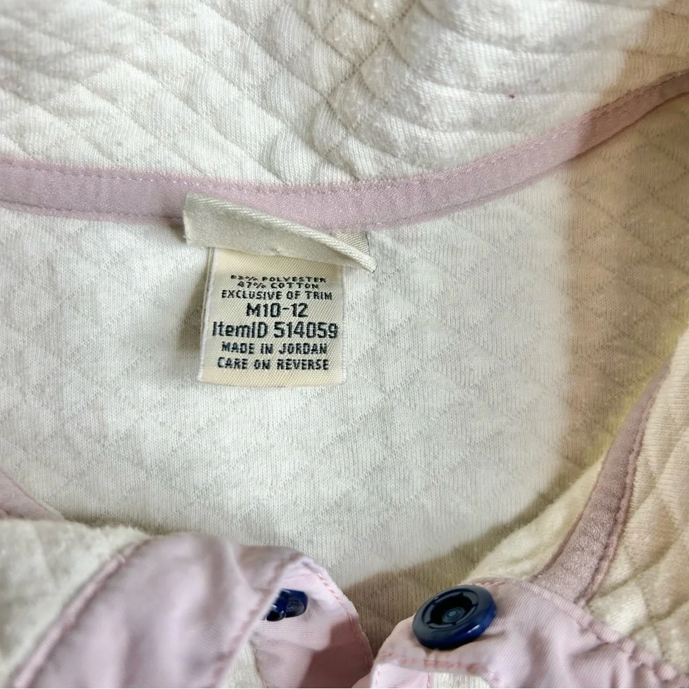 L. L. Bean quilted 1/4 snap color block pullover, kangaroo pocket, item 514059
